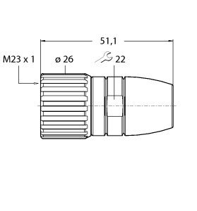 Round connector M23 x 1 B23171-8.5图片
