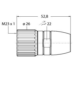 Round connector M23 x 1 BS23171-8.5图片