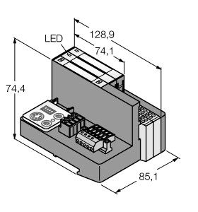 通过DeviceNet™ 的IP20进行简单I/O通讯的经济型套装 TI-BL20-DN-S-4图片