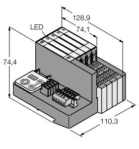 通过DeviceNet™ 的IP20进行简单I/O通讯的经济型套装 TI-BL20-DN-S-8图片