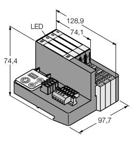 通过DeviceNet™ 的IP20进行简单I/O通讯的经济型套装 TI-BL20-DN-S-6图片