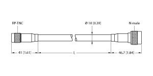 附件 T-UHF-CBL-RG213-RPTNC-4-N-M图片