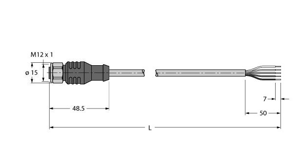 用于食品行业RFID应用的线缆 RKCV 5732-1M/CS15915图片