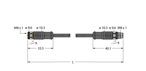 执行器/传感器电缆，PUR PKGS4M-2-PSGS4M/TXL图片
