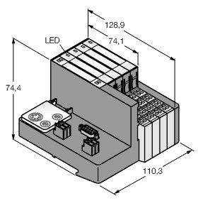 通过PROFIBUS-DP 的IP20进行简单I/O通讯的经济型套装 TI-BL20-DPV1-S-8图片