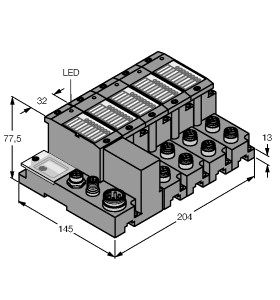 通过Profibus DPV1的IP67进行简单I/O通讯的经济型套装 TI-BL67-DPV1-S-8图片