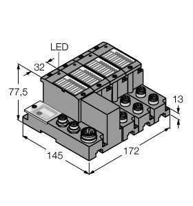 PROFIBUS-DP 的 IP67可编程套装 TI-BL67-PG-DP-6图片