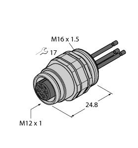 执行器/传感器电缆附件 EC-FKDE4-0.5/16图片
