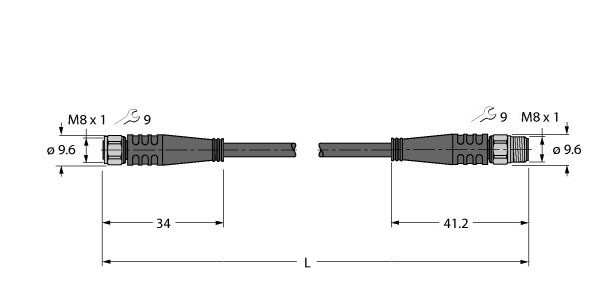 执行器和传感器线，PP-EPDM PKGV3M-5-PSGV3M/TFW图片
