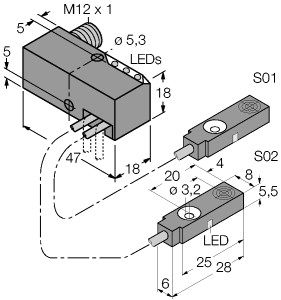 电感式传感器 BI2-Q5.5-0.27-BS-2AP6X3-H1141/S34图片
