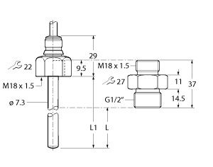 流量探头 FP100-300L-30-NA-2M图片