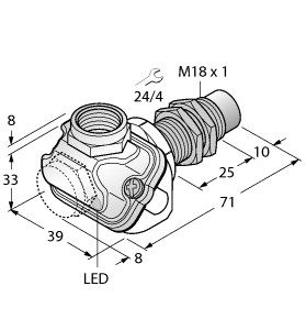 电感式传感器 NI10-EM18WDTC-Y1X图片