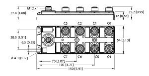 I/O集线器用于连接数字信号到IO-Link主站 TBIL-M1-16DXP-B图片