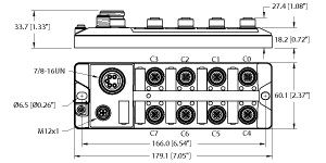 I/O集线器用于连接数字信号到IO-Link主站 TBIL-L5-16DXP-AUX图片