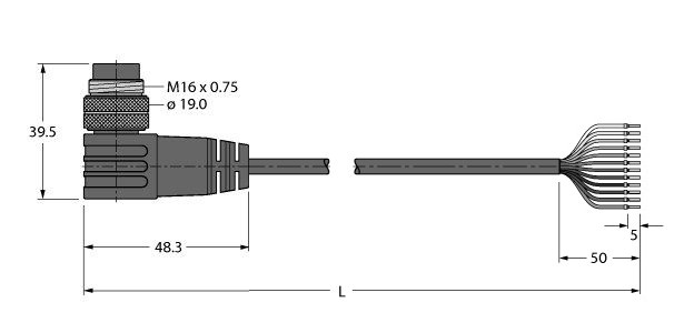执行器和传感器线缆 BSWM19-E01-2/S90 (OBS)图片