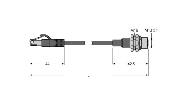 工业用以太网/PROFINET电缆 RJ45S-FKSDD-4416-0.5M图片