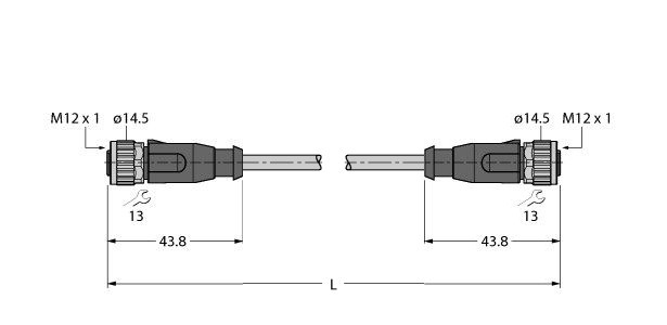 工业用以太网/PROFINET电缆 RKSD-RKSD-4416-0.3M图片