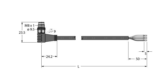 执行器、传感器及电缆、PUR PSW4M-5/TXL图片