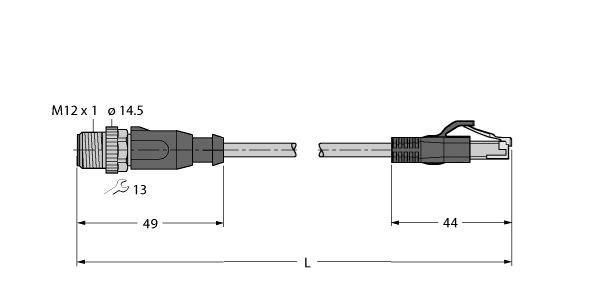 工业用以太网线 RSSD-RJ45S-4414-7M图片