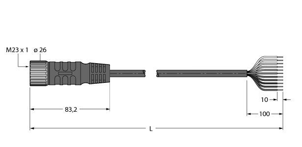 多个无源接线盒电源电缆，PUR CKCM12-11-5/TXL图片