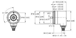 绝对值多圈旋转编码器 REM-105SA0S-9D32B-B1M12/N46图片