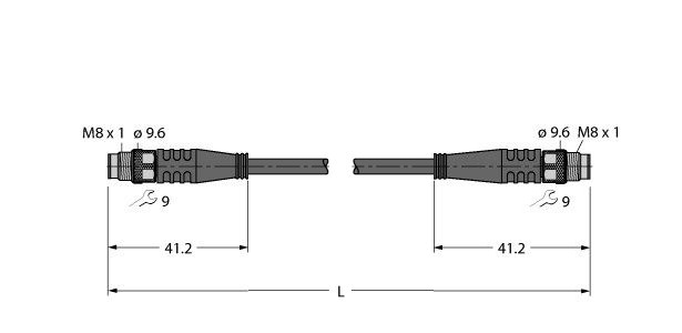 工业用以太网线，PUR PSG4M-0.2-PSG4M/TXN图片