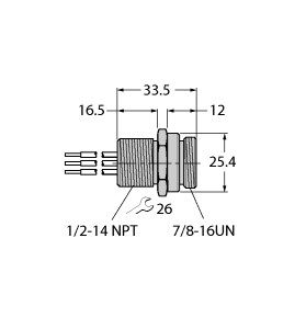 现场总线系统的附件 RSFV 49-0.25M/14.5/C1117图片