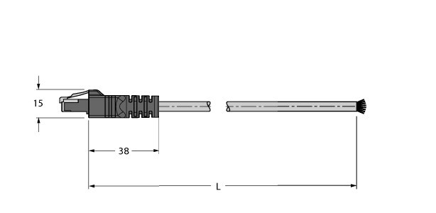工业用以太网线 RJ45S 843-15M图片