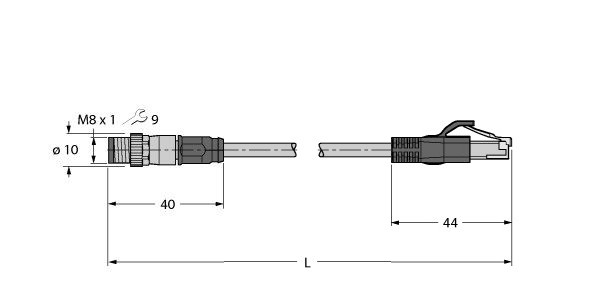 工业用以太网线 PSGS4M-RJ45S-4414-10M图片