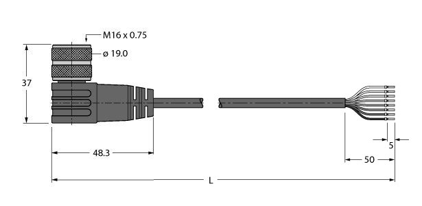 Industrial Sensor Cable BKWM14-E01-5/TEL图片