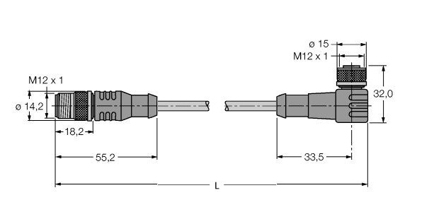 CAN总线电缆（DeviceNet、CANopen） RSC-WKC5701-1M图片
