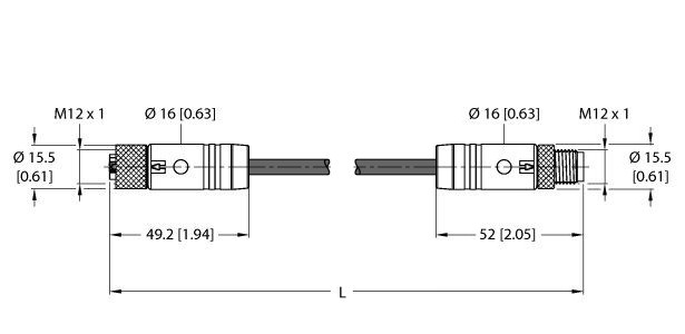M12电源线 RKP56PLB-50-RSP56PLB/TXG图片