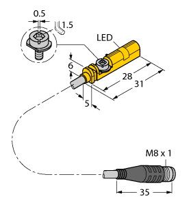 磁感应传感器 BIM-UNT-AN6X-0.3-PSG3S图片