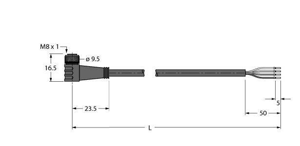 耐高温执行器和传感器电缆 HT-SWKP4-5/S2430图片