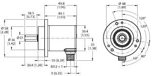 绝对值多圈旋转编码器 REM-116T10C-8BSARNS-H1151图片