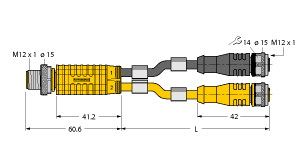 用于安全应用的工业分路器 VBRS4.4-2RKC4.880T-0.15/0.15/TXL4000图片