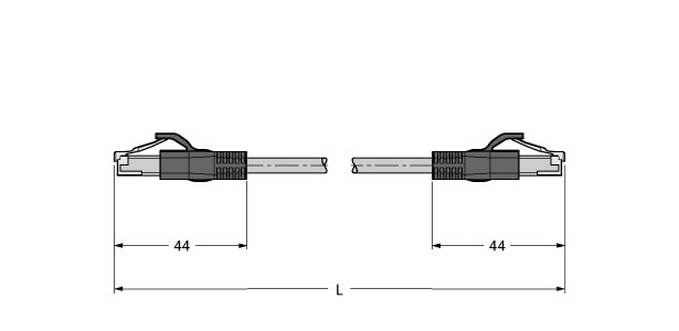 工业用以太网线 RJ45S-RJ45S-4414-3M图片