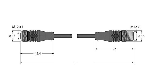 耐高温执行器和传感器电缆 HT-WAK4-5-HT-WAS4/S2430图片