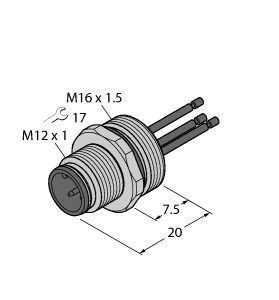 执行器/传感器电缆附件 EC-FSE8-0.5/16图片