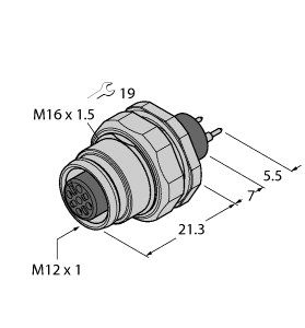执行器/传感器电缆附件 EC-FKFDE12-P/16图片